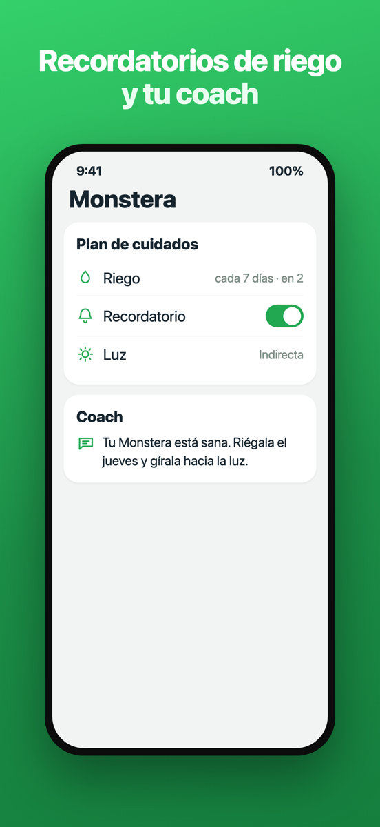 Pantalla de Brotia Premium con el coach de plantas personalizado
